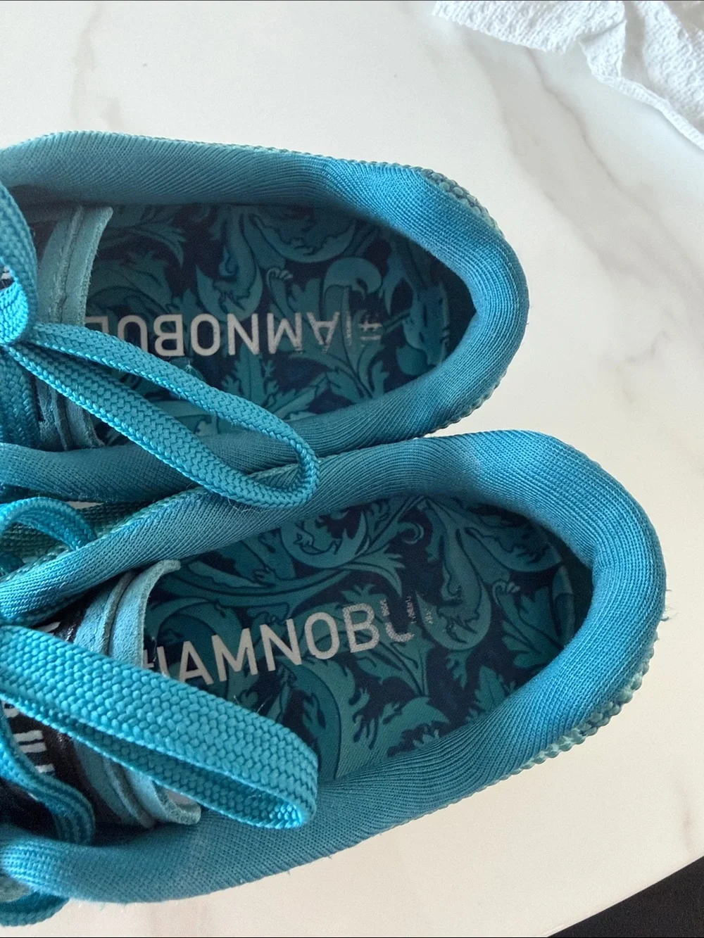 NOBULL Floral Trainer Shoes Women’s 8.5 Blue Teal CrossFit Training Sneakers
